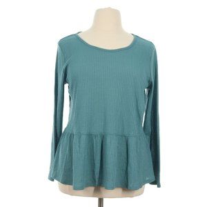 Maurices Women's Teal 24/7 Knit Thermal Blouse Top NWT